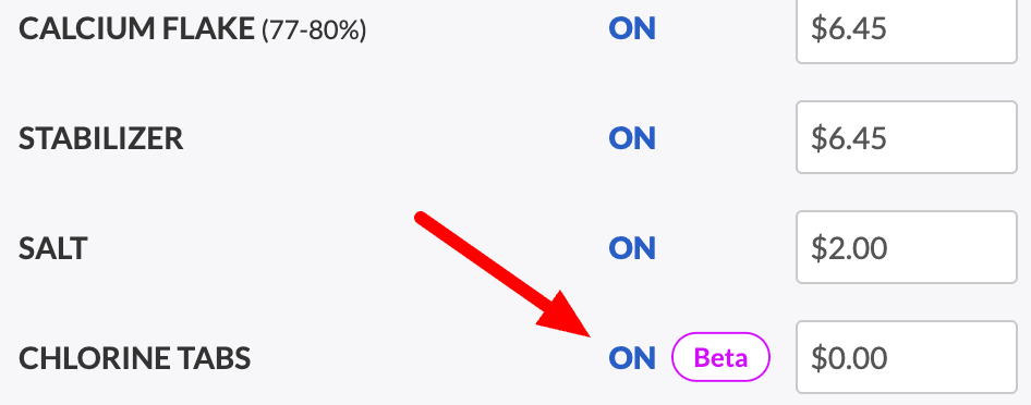 activate chlorine tab dosing - pool brain - pool company software